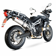 Scorpion Factory Oval Exhaust - Tiger 800 / XC Scorpion Factory Oval Exhaust - Tiger 800 / XC
